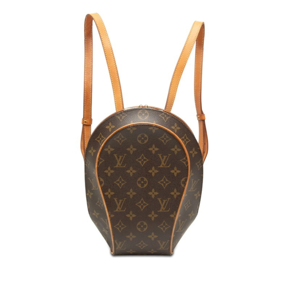 LOUIS VUITTON Authentic Brown Monogram Leather Ellipse Backpack